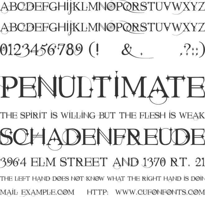 Starstruck font preview