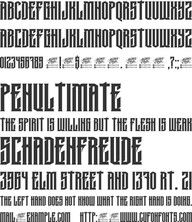 MCF krechet font preview