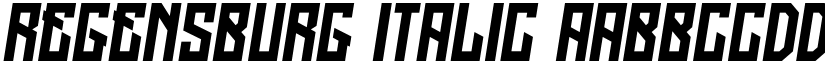 Regensburg Italic font