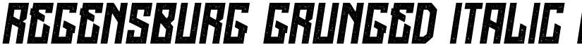 Regensburg Grunged Italic font