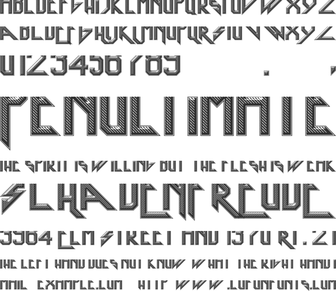 Heavy Metal Rocking font preview