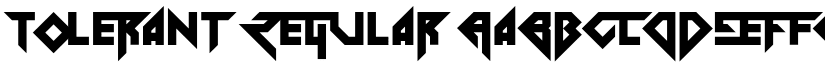 Tolerant Regular font