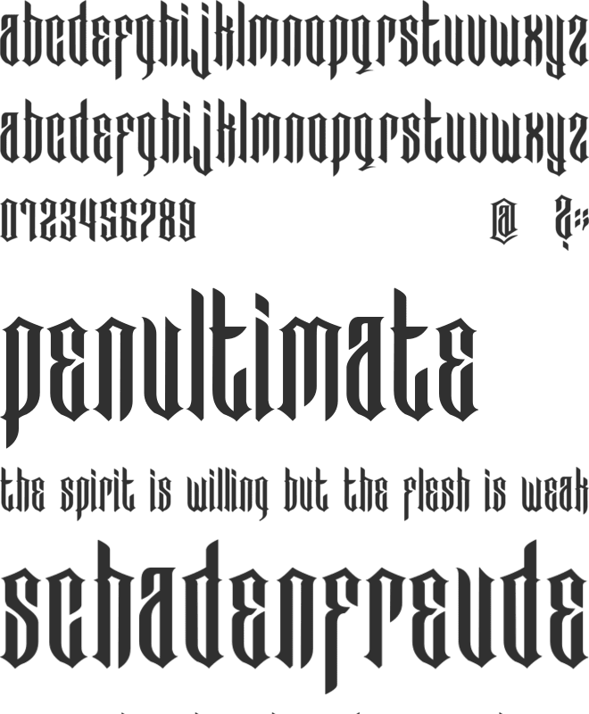 Bad Boys font preview