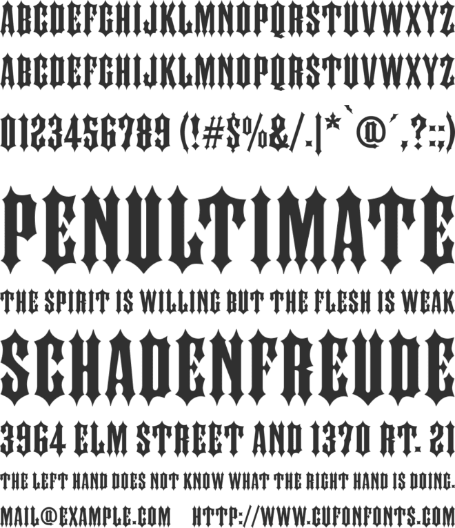 FTY IRONHORSE NCV font preview
