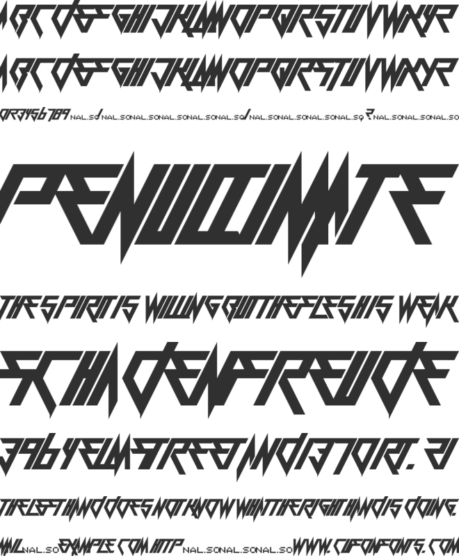 Berate The Elementary font preview