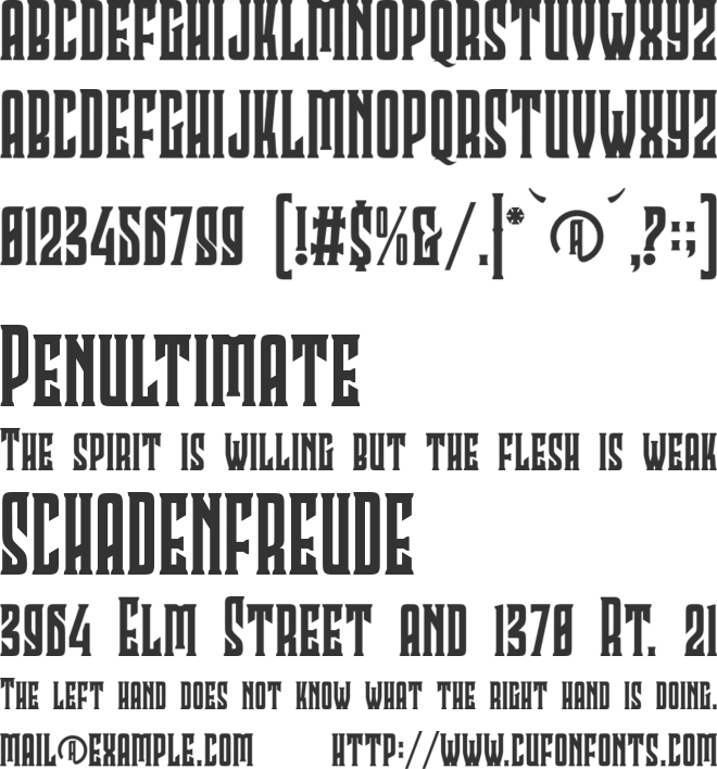 Callioca Personal Use font preview