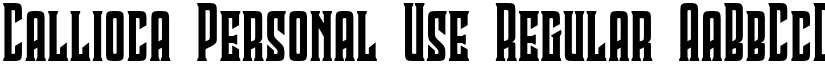 Callioca Personal Use Regular font