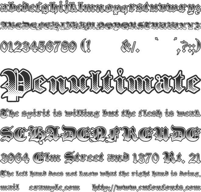 Gothik Steel font preview