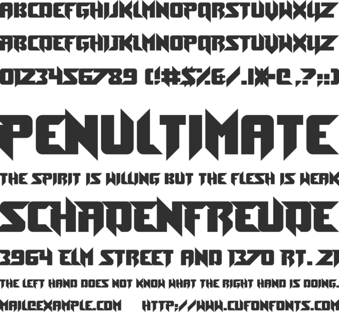 Toe the Lineless font preview