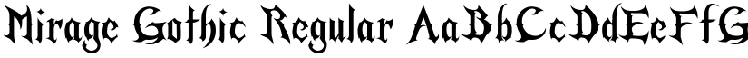 Mirage Gothic Regular font