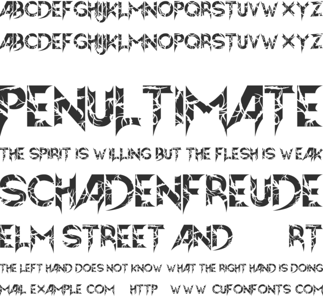 Hellion font preview