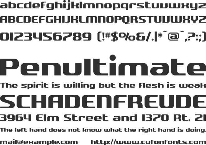 SF Quartzite font preview