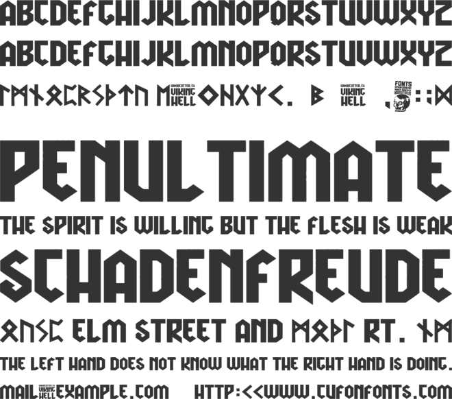Viking Hell font preview