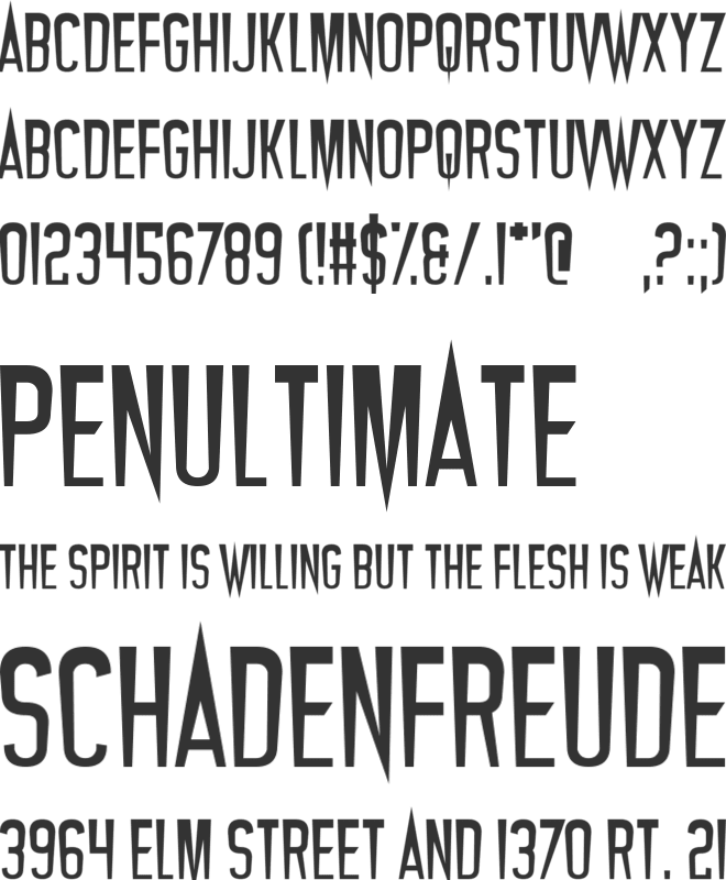 Vampires font preview