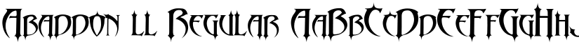 Abaddon ll Regular font