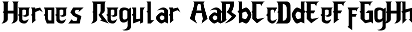 Heroes Regular font