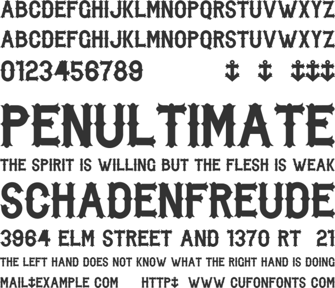 Biker from Hell font preview