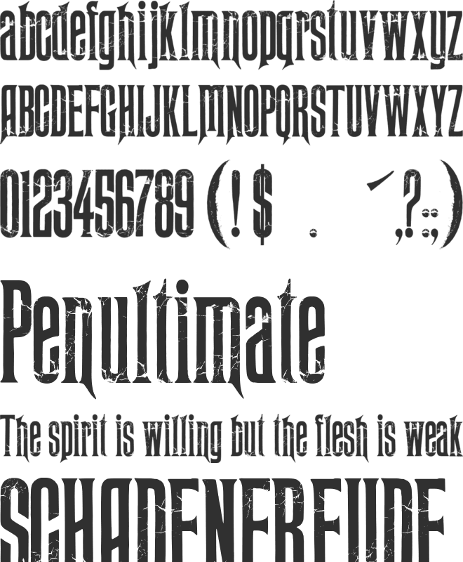 Midnight Moon font preview