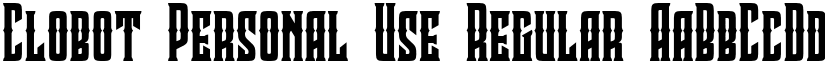 Clobot Personal Use Regular font