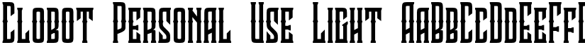 Clobot Personal Use Light font