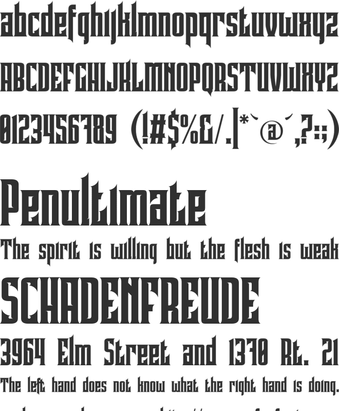 Pindunk Personal Use font preview