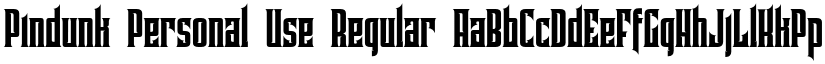 Pindunk Personal Use Regular font