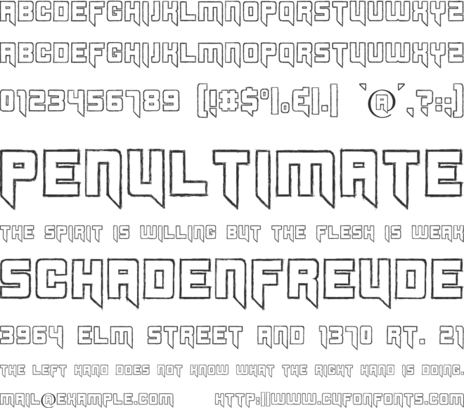 Splincide font preview