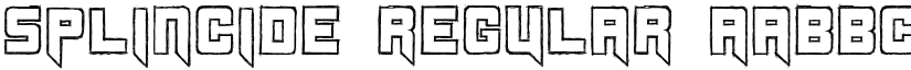 Splincide Regular font