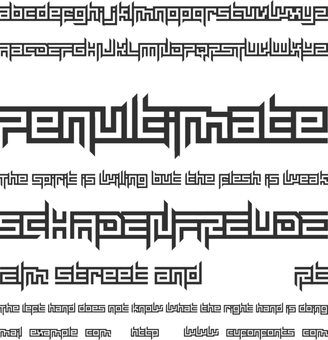 Mayon Exquisite font preview