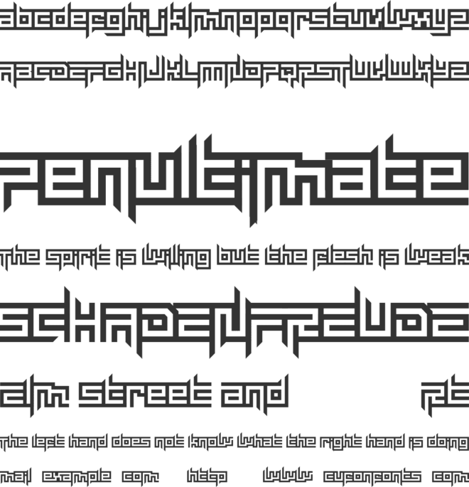 Mayon Exquisite font preview