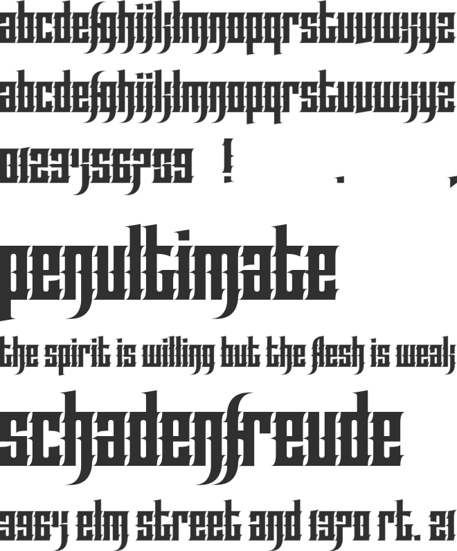 Effortless Tattoo font preview
