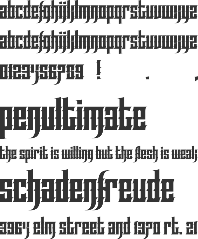 Effortless Tattoo font preview