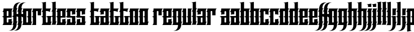 Effortless Tattoo Regular font