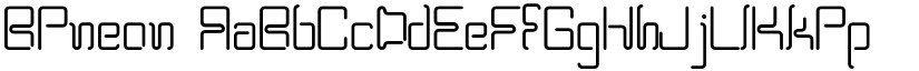 BPneon font
