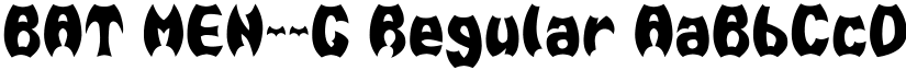 BAT MEN__G Regular font