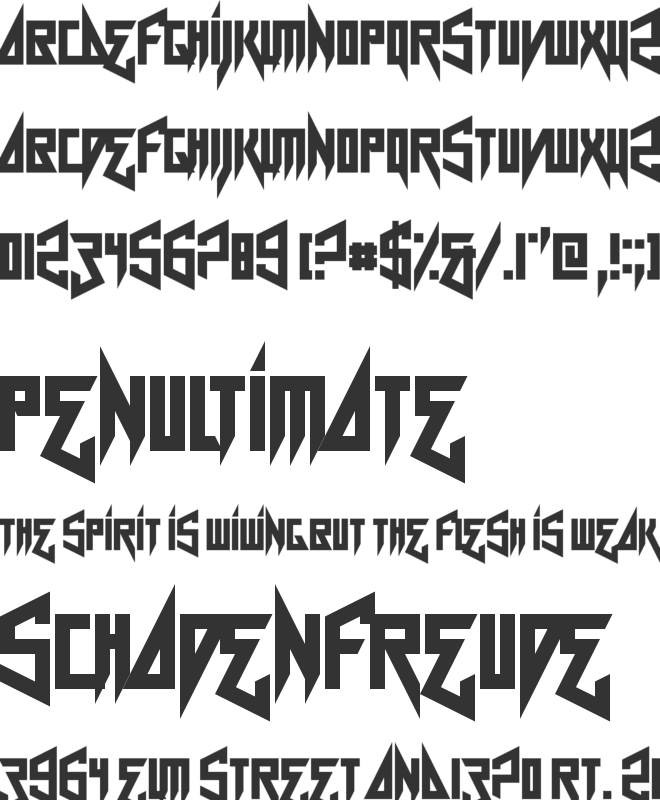 Card Shark font preview