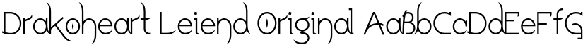 Drakoheart Leiend Original font