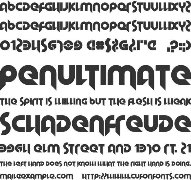 Hallowed Grad font preview