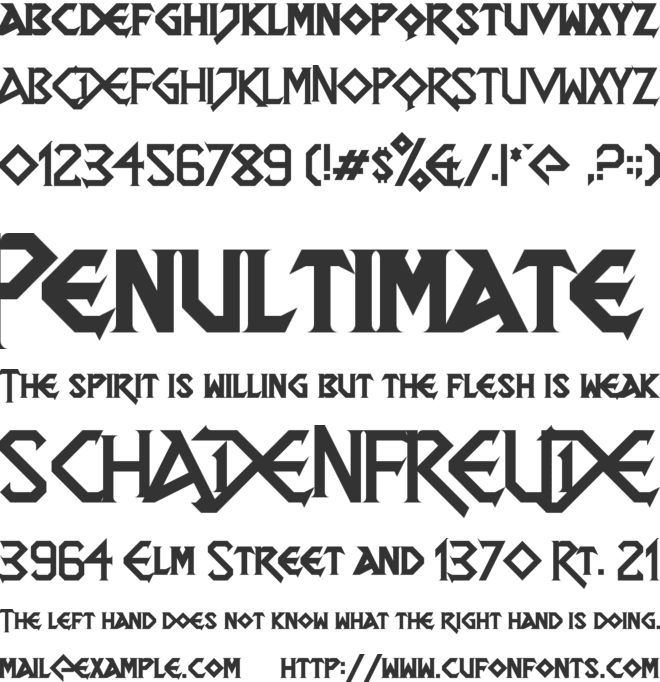 DragonSlapper font preview