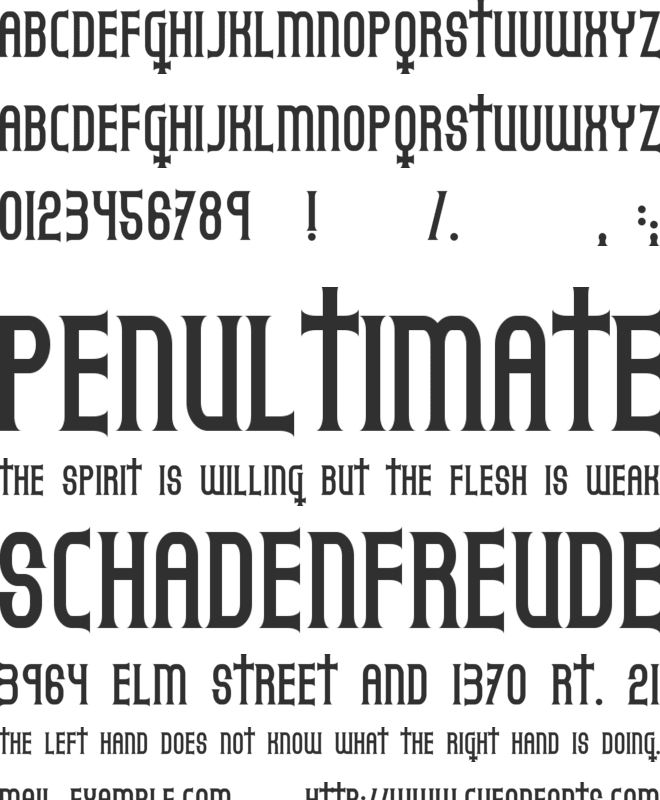 Gothicum font preview