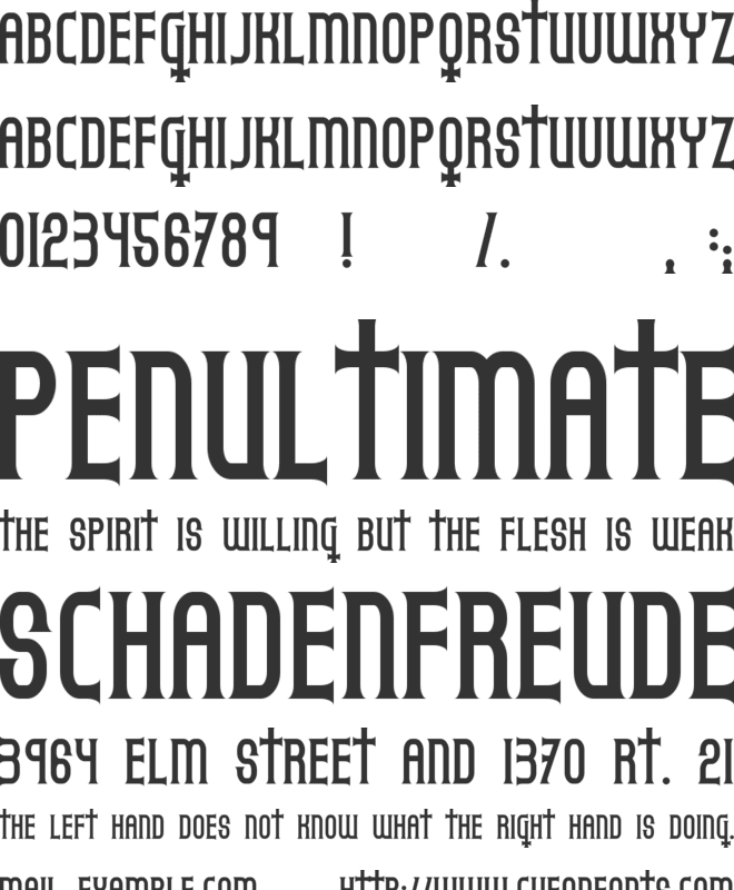 Gothicum font preview