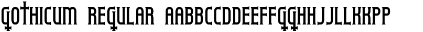 Gothicum Regular font