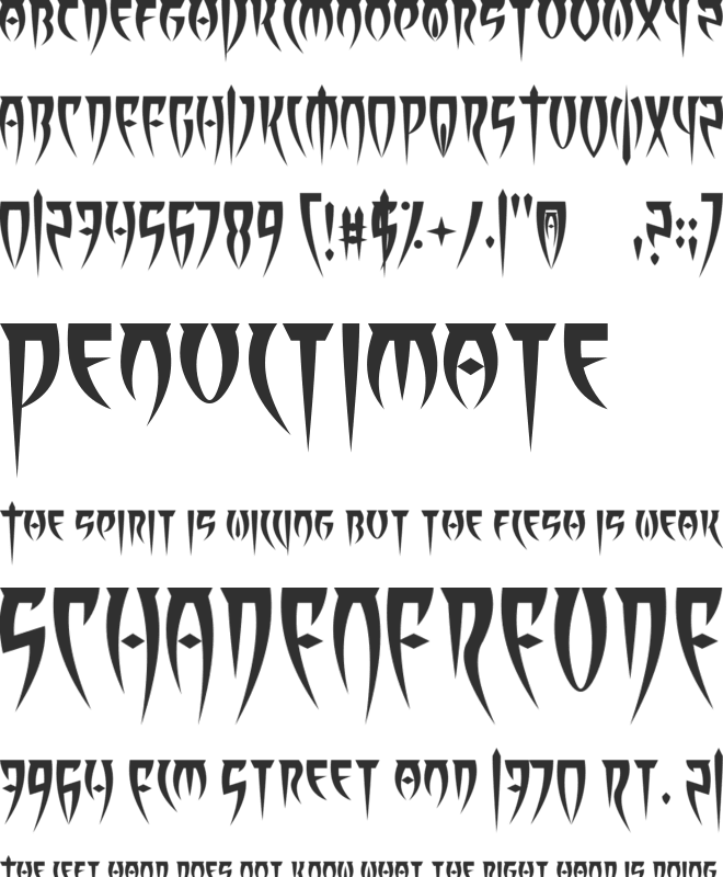 Beast of Rage font preview
