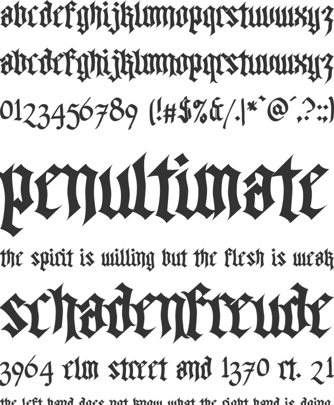 Walk Da Walk One font preview