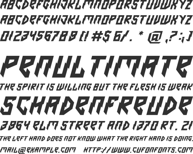 Omen font preview