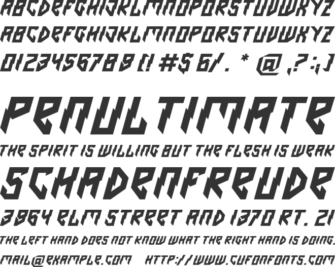 Omen font preview