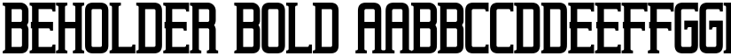 Beholder Bold font