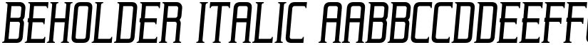 Beholder Italic font
