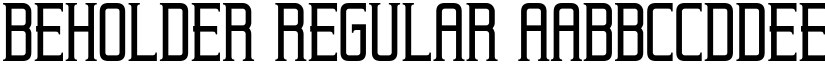 Beholder Regular font