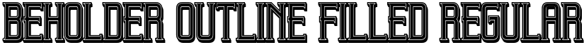 Beholder Outline Filled Regular font